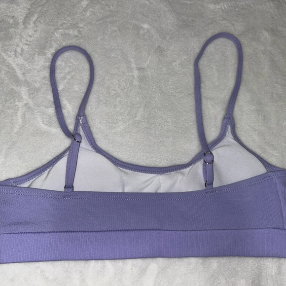 Lavender Ribbed Bikini top - Picture 2 of 3
